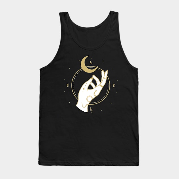 Occult Hand in Gold Tank Top by Angelandspot